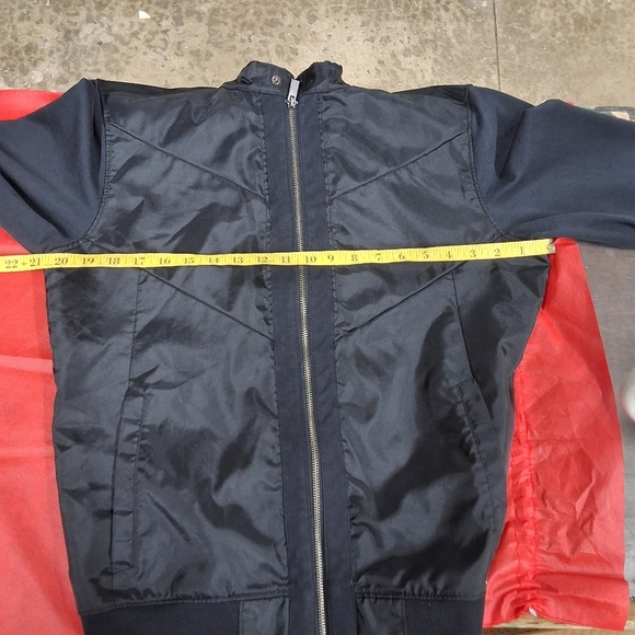 Calvin Klein Black Bomber Jacket with Varsity Style - Picture 1 of 10